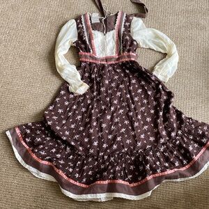 Vintage Gunne Sax byJessica McClintock Corsette style Prairie dress